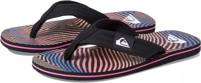 Шлепанцы Molokai Layback II Quiksilver, цвет Black/Orange/Grey
