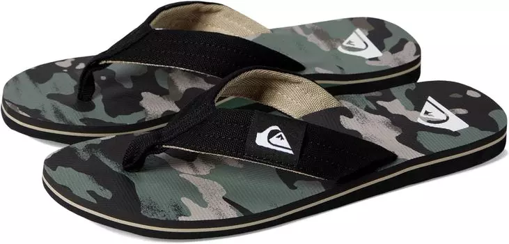 Шлепанцы Molokai Layback II Quiksilver, цвет Black/Green/Black