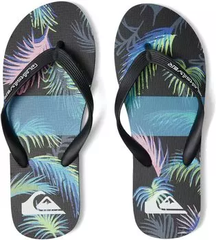 Шлепанцы Molokai Print Quiksilver, цвет (Art) Black/Black/Blue