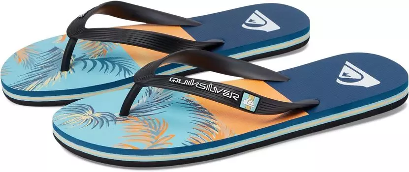 Шлепанцы Molokai Print Quiksilver, цвет (Panel) Blue/Black/Yellow
