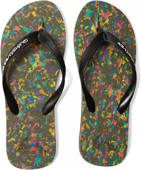 Шлепанцы Molokai Recycled Quiksilver, цвет Black/Blue/Black