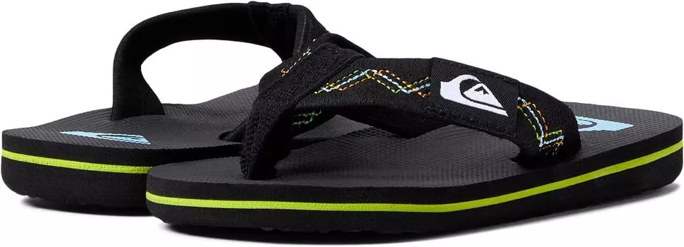 Шлепанцы Molokai Stitchy Quiksilver, цвет Black/Black/Grey