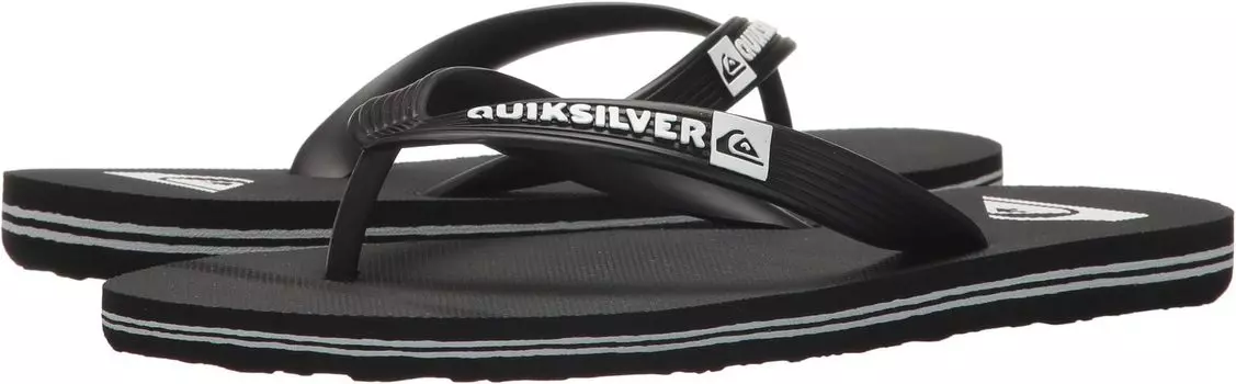 Шлепанцы Molokai Youth Quiksilver, цвет Black/Black/White
