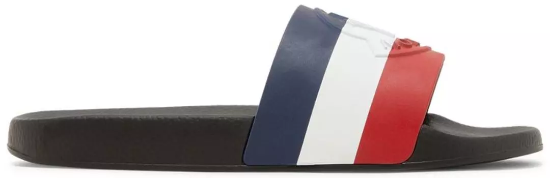 Шлепанцы Moncler Basile Pool Slide 'Black Tricolour', черный