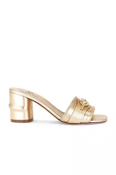 Шлепанцы Moon с логотипом V Valentino Garavani, цвет Star Gold