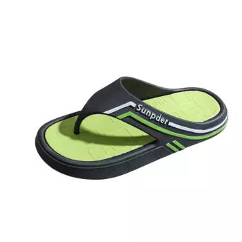 Шлепанцы мужские Abcfjg, черный/зеленый