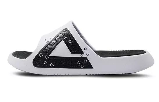 Шлепанцы мужские белые/черные/коричневые Peak