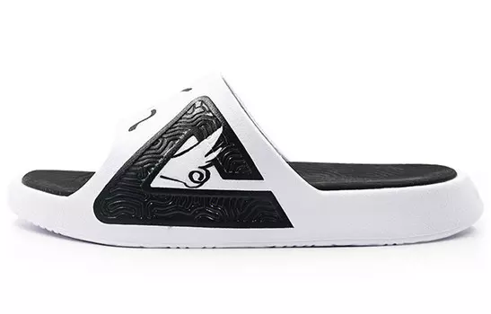 Шлепанцы мужские белые/черные Peak