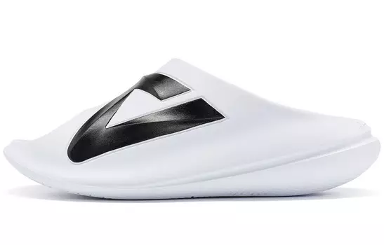 Шлепанцы мужские белые/черные Peak