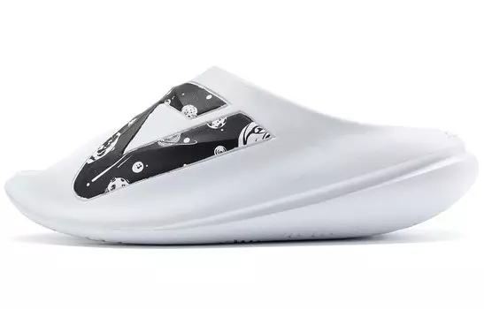 Шлепанцы мужские белые/черные Peak