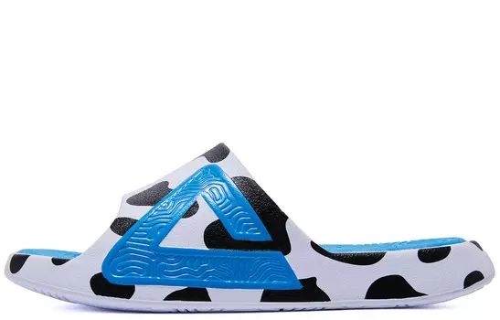 Шлепанцы мужские белые/черные Peak