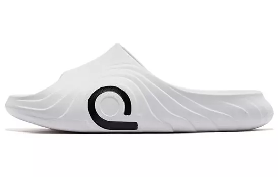 Шлепанцы мужские белые/черные Qiaodan