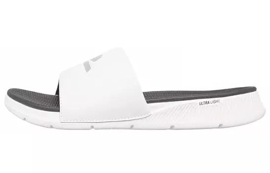 Шлепанцы мужские белые/черные Skechers