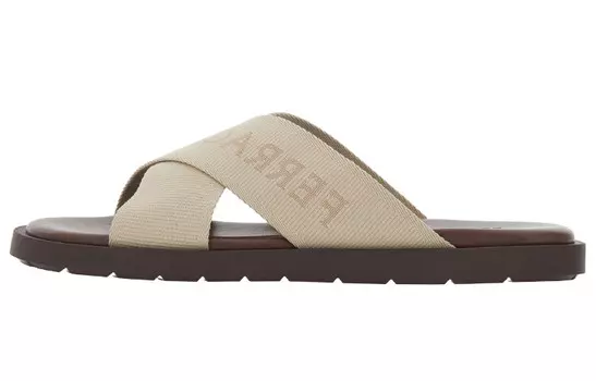 Шлепанцы мужские бежевые Ferragamo