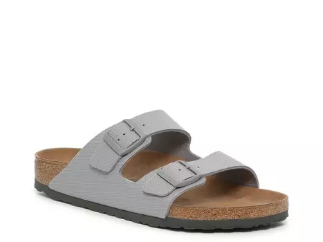 Шлепанцы мужские Birkenstock Arizona с тканевым верхом, серый