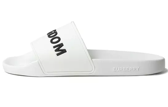Шлепанцы мужские Burberry с логотипом, белый