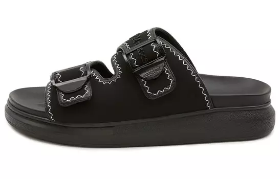 Шлепанцы мужские черные Alexander Mcqueen