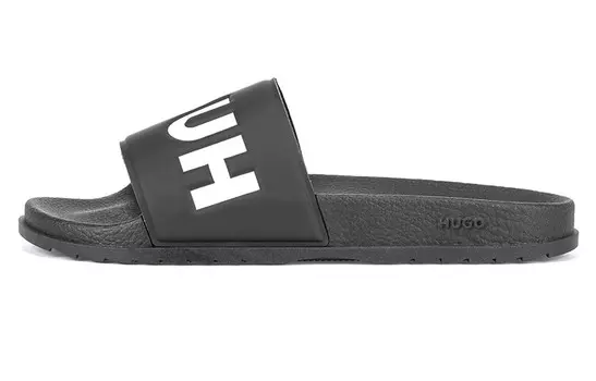 Шлепанцы мужские черные Hugo Boss