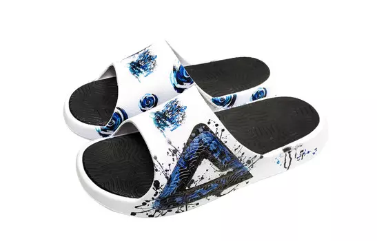 Шлепанцы мужские черные/синие Peak