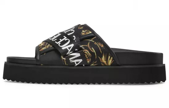 Шлепанцы мужские черные Versace Jeans