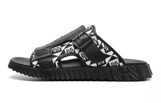 Шлепанцы мужские черный/белый Trumppipe