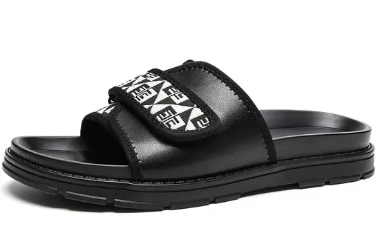 Шлепанцы мужские черный/белый Trumppipe