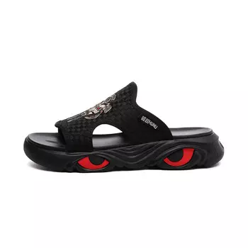 Шлепанцы мужские черный/красный Hunu