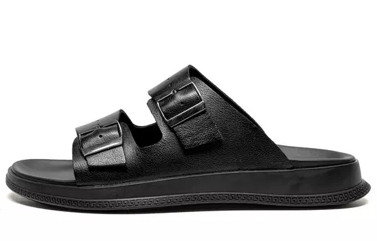 Шлепанцы мужские черный Leaveland