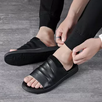 Шлепанцы мужские черный Shupate