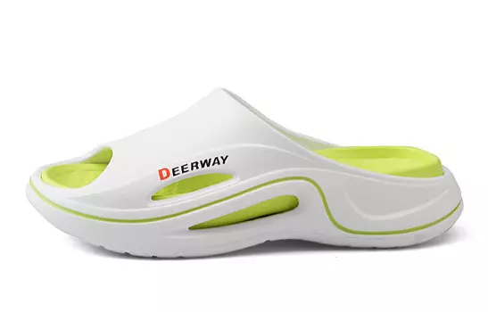 Шлепанцы мужские Deerway, белый/зеленый