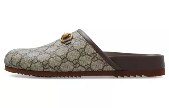 Шлепанцы мужские Gucci Horsebit, бежевый