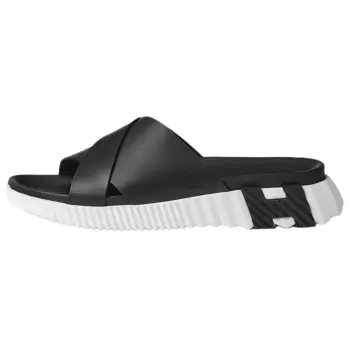 Шлепанцы мужские Herms, черный