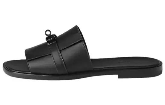 Шлепанцы мужские Herms Kelly, черный