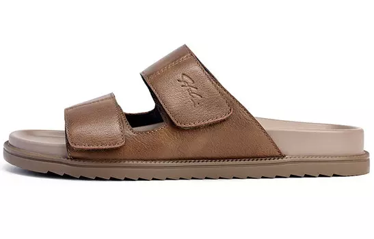 Шлепанцы мужские коричневый Satchi