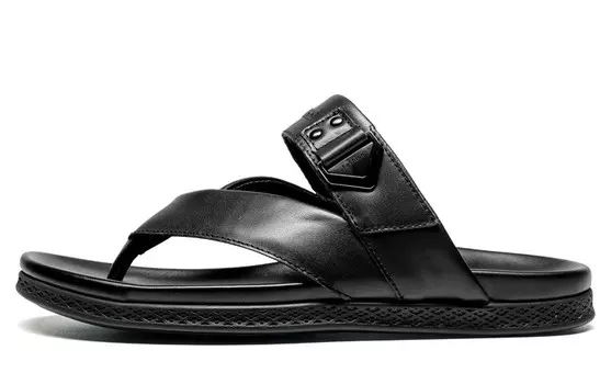 Шлепанцы мужские Leaveland, черный