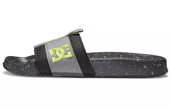 Шлепанцы мужские неоновые зеленые Dc Shoes