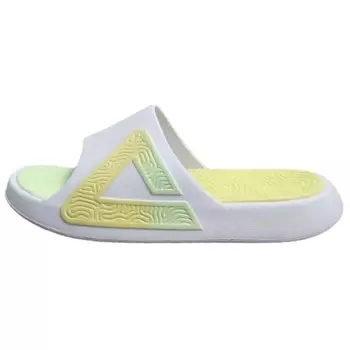 Шлепанцы мужские нежно-зеленые/большие белые/кукурузно-желтые Peak