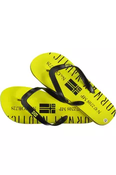 Шлепанцы мужские Norway 1963 с принтом на подошве, желтый