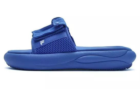 Шлепанцы мужские ослепительно-голубые/белоснежные Fila Fusion