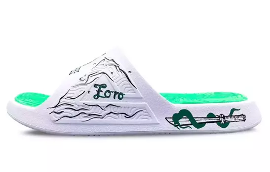 Шлепанцы мужские Peak, белый/зеленый