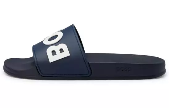 Шлепанцы мужские темно-синие Hugo Boss