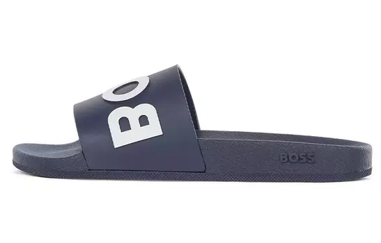 Шлепанцы мужские темно-синие Hugo Boss