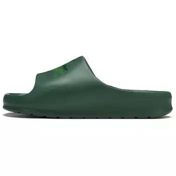 Шлепанцы мужские зеленые Lacoste