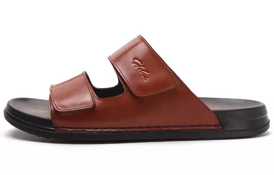 Шлепанцы мужские желто-коричневый Satchi