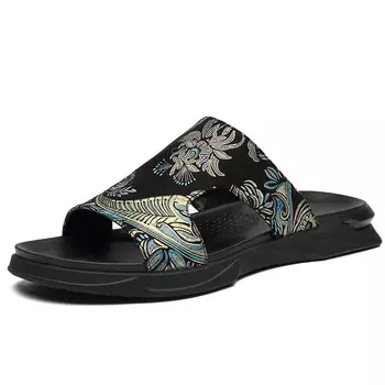 Шлепанцы мужские золотой Devanro, черный