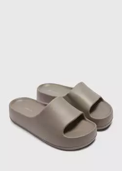 Шлепанцы на платформе цвета хаки Papaya