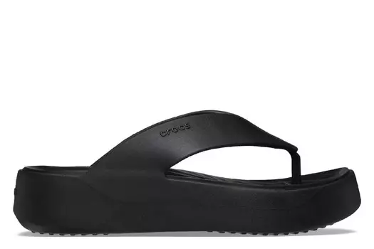 Шлепанцы на платформе для отдыха и шлепанцы на платформе Crocs, черный