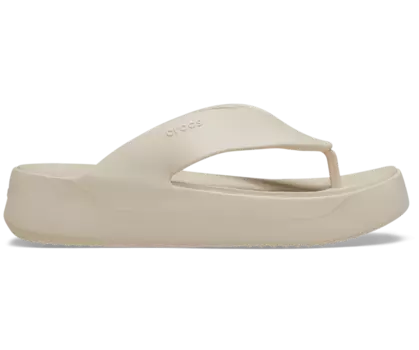 Шлепанцы на платформе Getaway Crocs женские, цвет Stucco