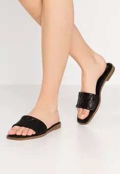 Шлепанцы на плоской подошве SLIDES Tamaris, цвет black