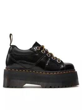 Шлепанцы на танкетке Dr. Martens Botas de combate Quad Max, черный